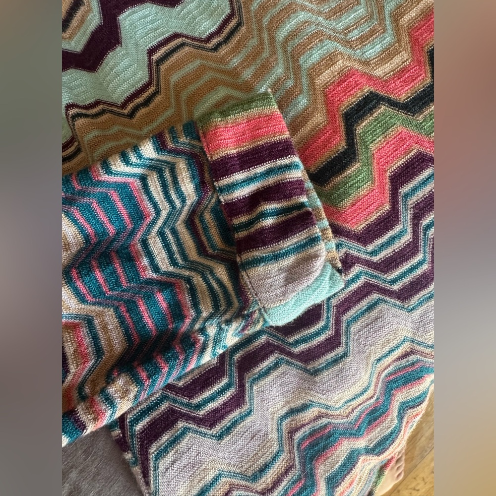 Missoni Wool Multicolor V-Neck Sweater 38 - Picture 4 of 6